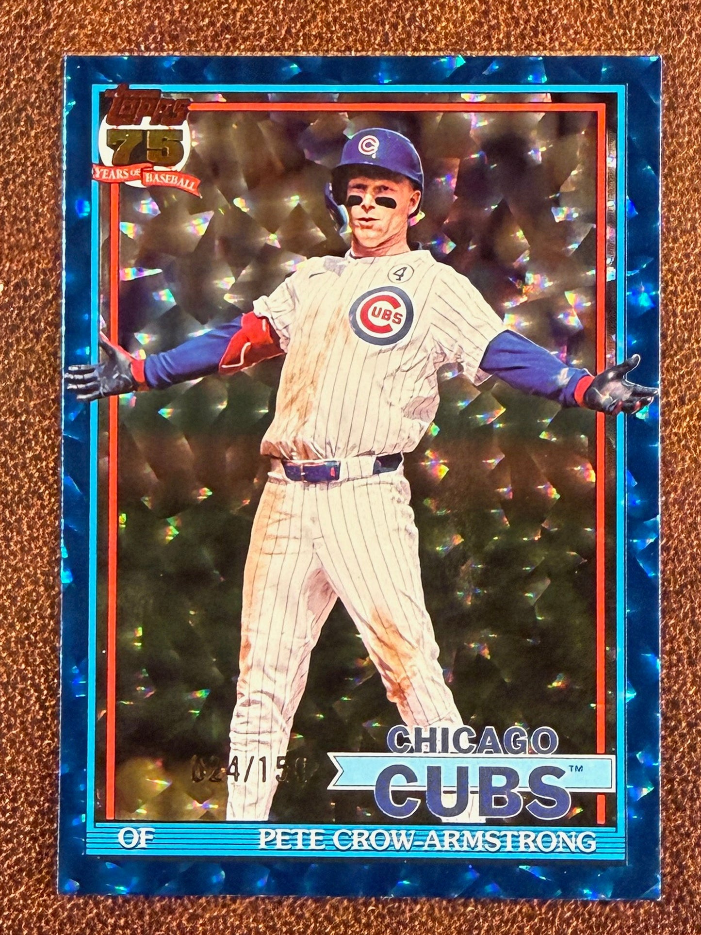 Pete Crow Armstrong - 2026 Topps Series 1 - BLUE Crackle 1991 /150 - Cubs