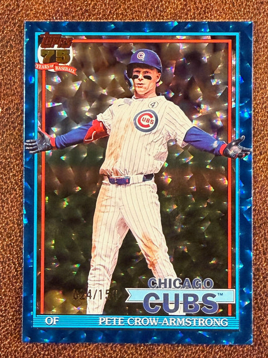 Pete Crow Armstrong - 2026 Topps Series 1 - BLUE Crackle 1991 /150 - Cubs