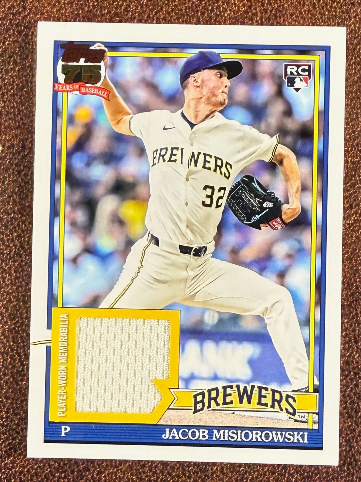 Jacob Misiorowski - 2026 Topps Series 1 - Rookie Real One 1991 RELIC - Brewers