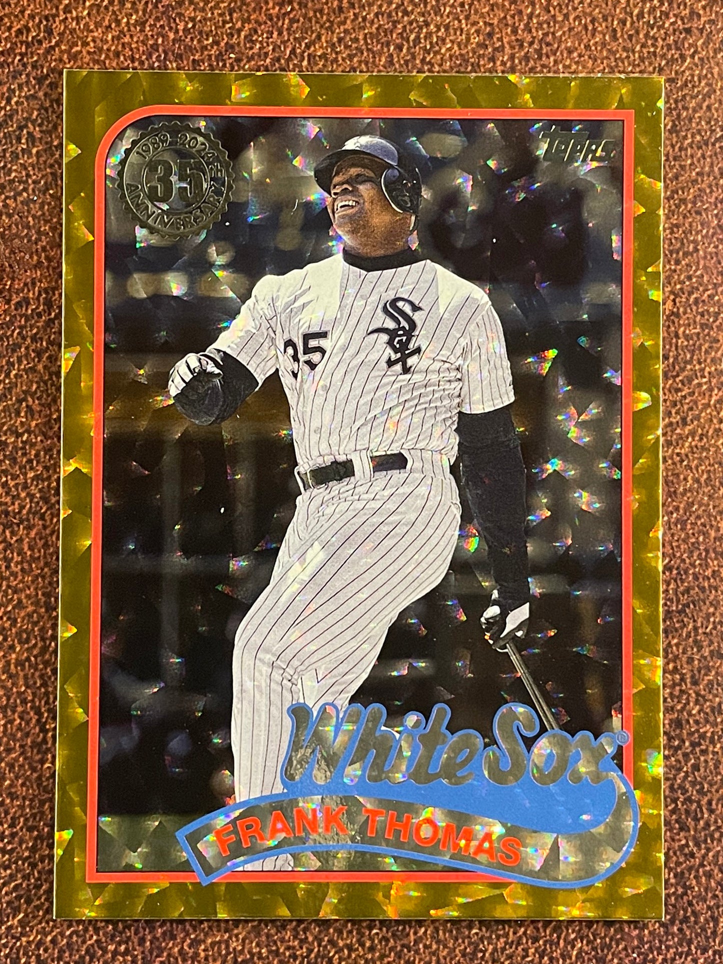 Frank Thomas - 2024 Topps Series 1 - GOLD Crackle /50 (*Edge Whiting on Back*) - White Sox