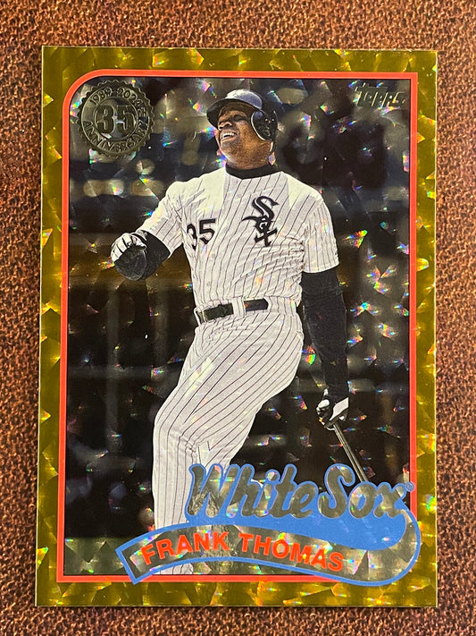 Frank Thomas - 2024 Topps Series 1 - GOLD Crackle /50 (*Edge Whiting on Back*) - White Sox