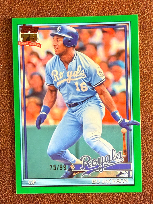 Bo Jackson - 2026 Topps Series 1 - GREEN 1991 /99 - Royals