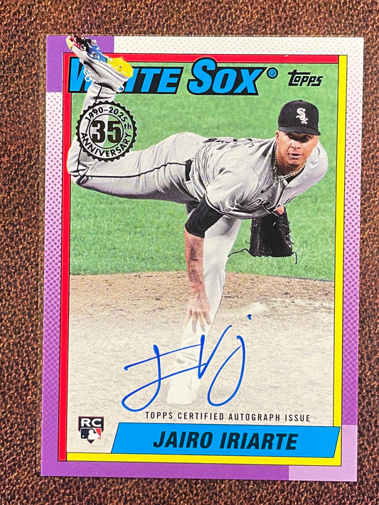 Jairo Iriarte - 2025 Topps Update - 1990 AUTO - White Sox