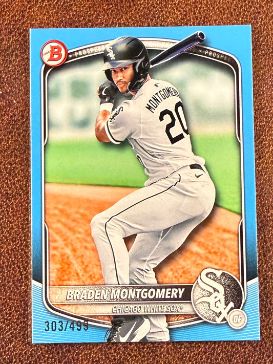 Braden Montgomery - 2025 Bowman - SKY BLUE Paper /499 - White Sox