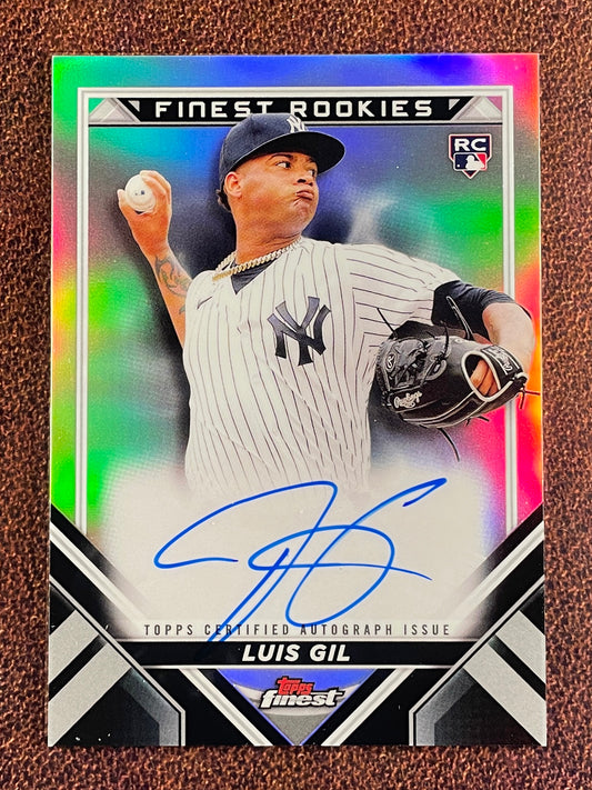 Luis Gil - 2022 Topps Finest - Finest Rookies AUTO - Yankees