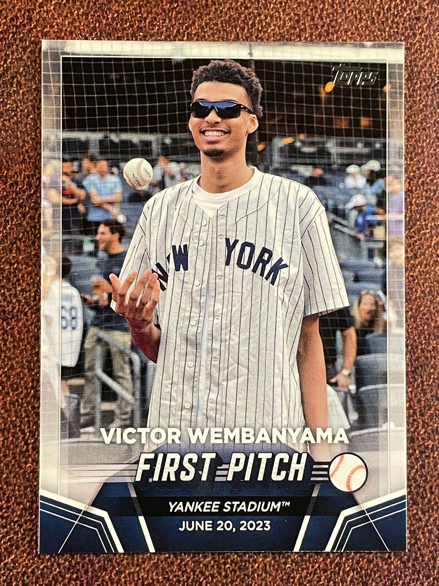 Victor Wembanyama - 2024 Topps Series 2 - First Pitch Insert - Yankees