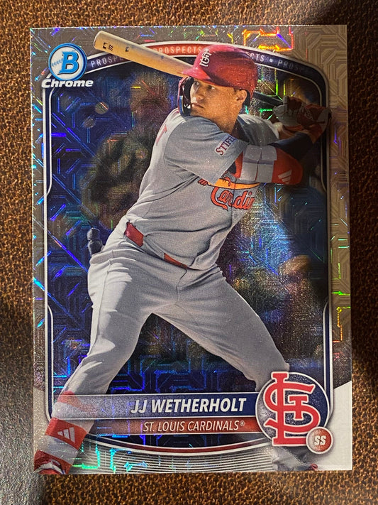 JJ Wetherholt - 2025 Bowman Chrome - Mojo Prospect - Cardinals