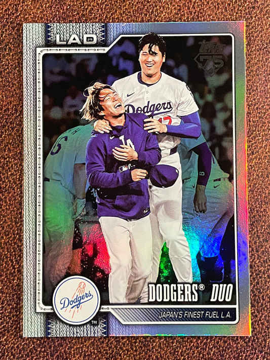Yoshinobu Yamamoto / Shohei Ohtani - 2026 Topps Series 1 - Rainbow Foil - Dodgers