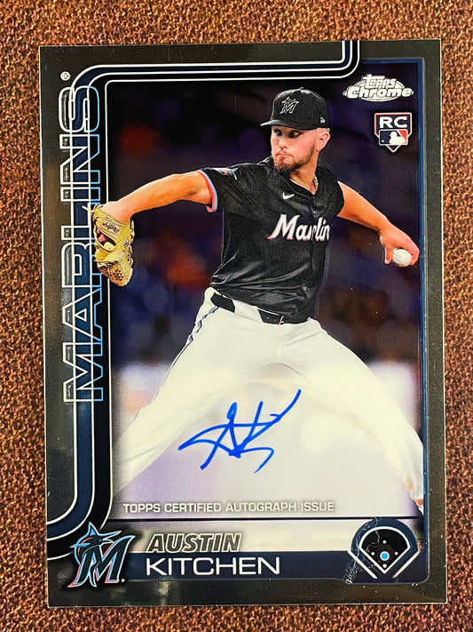 Austin Kitchen - 2025 Topps Chrome - Rookie AUTO - Marlins