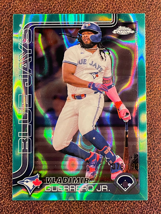 Vladimir Guerrero Jr. - 2025 Topps Chrome - AQUA Lava /199 - Blue Jays