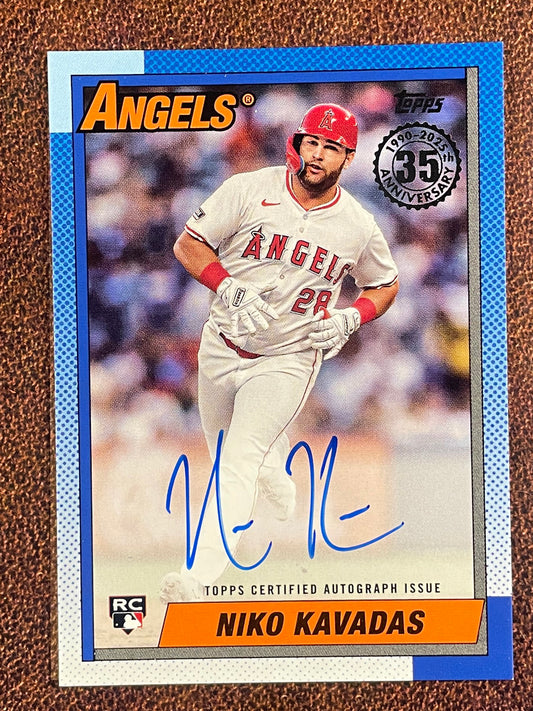 Niko Kavadas - 2025 Topps Update - Rookie 1990 AUTO - Angels