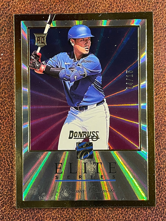 Kazuma Okamoto - 2026 Donruss Elite - Rookie GOLD /15 - Blue Jays
