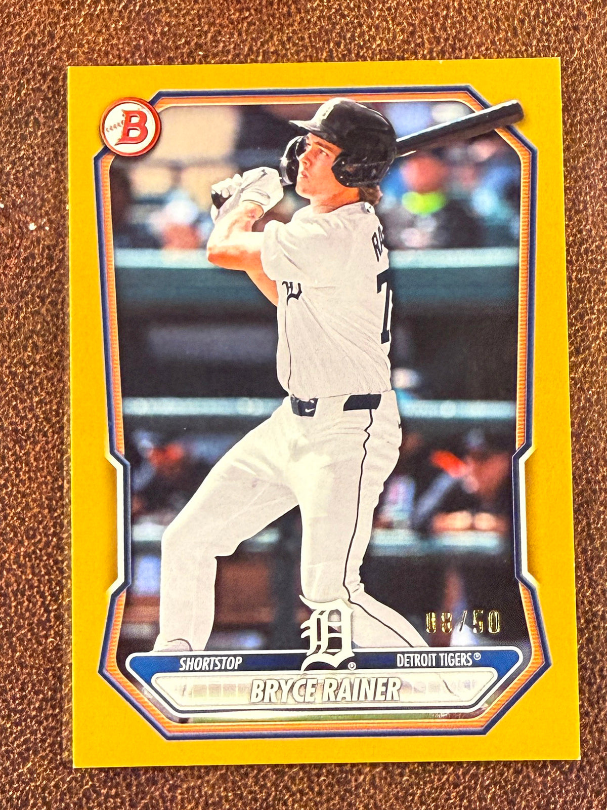 Bryce Rainer - 2026 Bowman - GOLD Paper /50 - Tigers