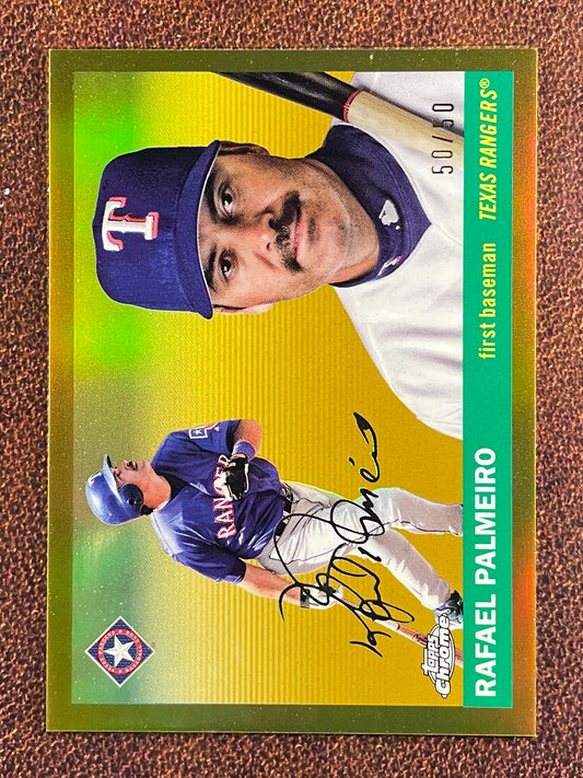 Rafael Palmeiro - 2025 Topps Chrome Platinum - GOLD Refractor /50 - Rangers