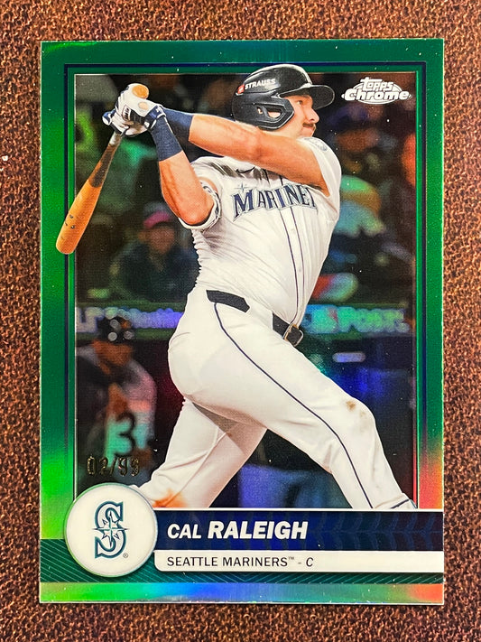 Cal Raleigh - 2026 Topps Chrome Flagship - GREEN Refractor /99 - Mariners