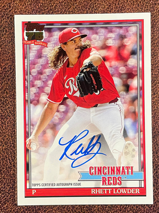 Rhett Lowder - 2026 Topps Series 1 - 1991 AUTO - Reds