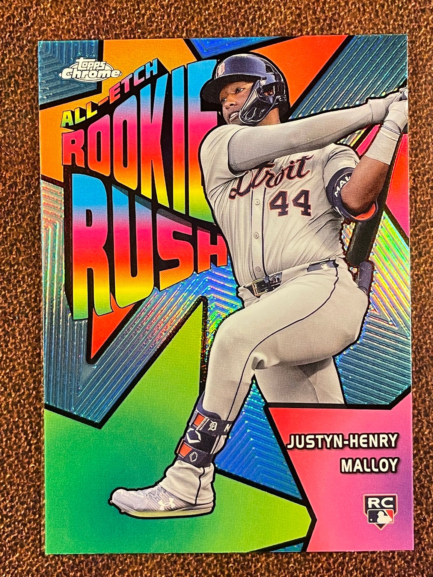 Justin Henry Malloy - 2025 Topps Chrome - Rookie All Etch Rookie Rush - Tigers