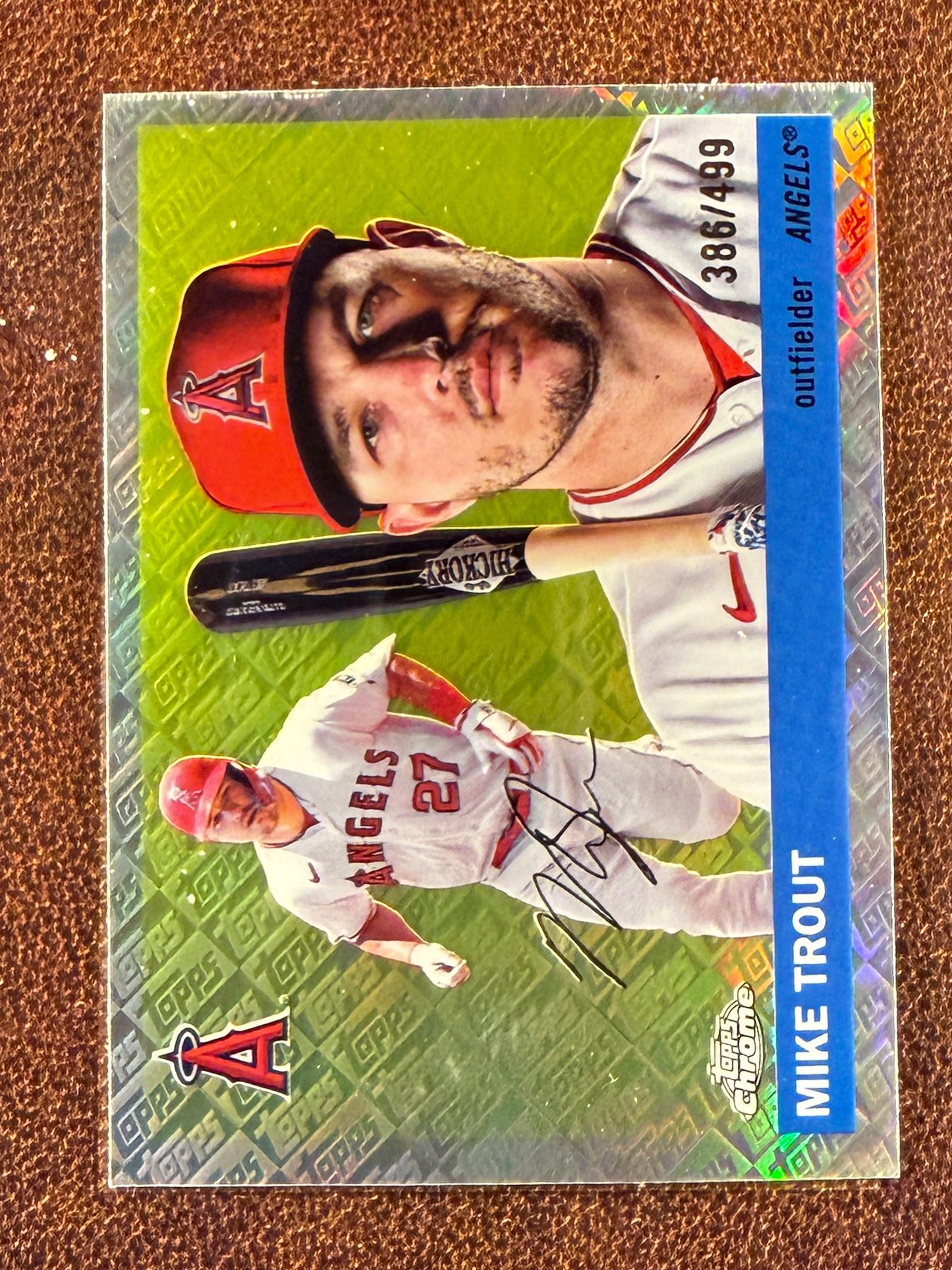 Mike Trout - 2025 Topps Chrome Platinum - Logofractor /499 - Angels