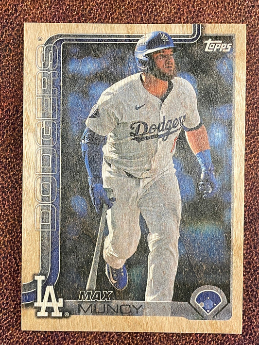 Max Muncy - 2025 Topps Series 2 - Wood Parallel /25 - Dodgers
