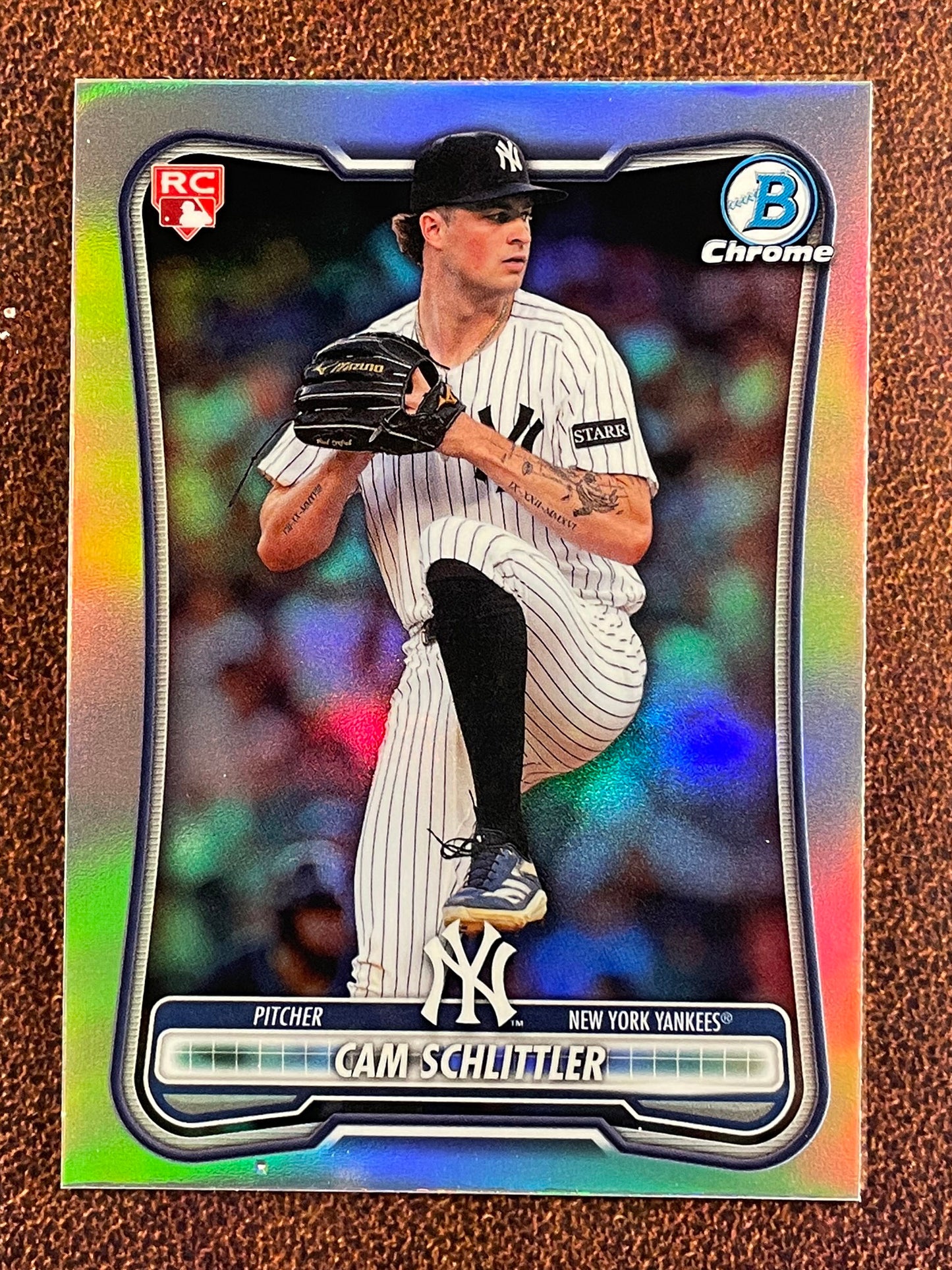 Cam Schlittler - 2026 Bowman Chrome - Red Rookie Redemption (*Small white surface spot*) - Yankees