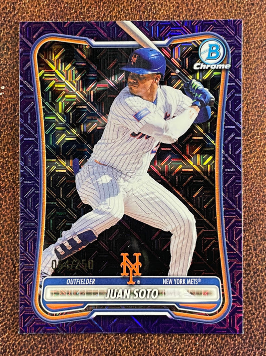 Juan Soto - 2026 Bowman Chrome - PURPLE MOJO /250 - Mets