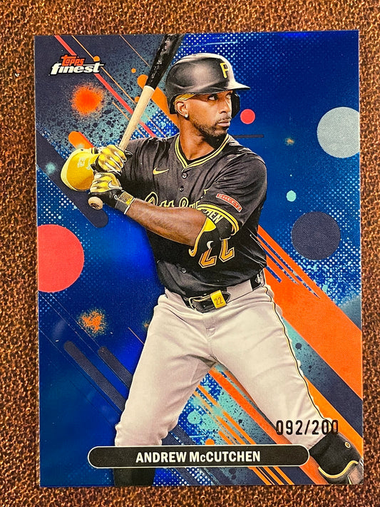 Andrew McCutchen - 2025 Topps Finest - BLUE Common Refractor /200 - Pirates
