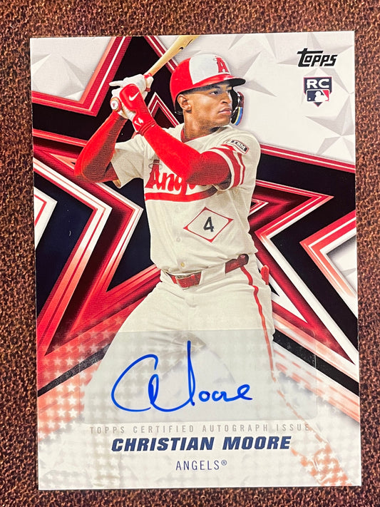 Christian Moore - 2026 Topps Series 2 - Rookie Baseball Stars AUTO - Angels