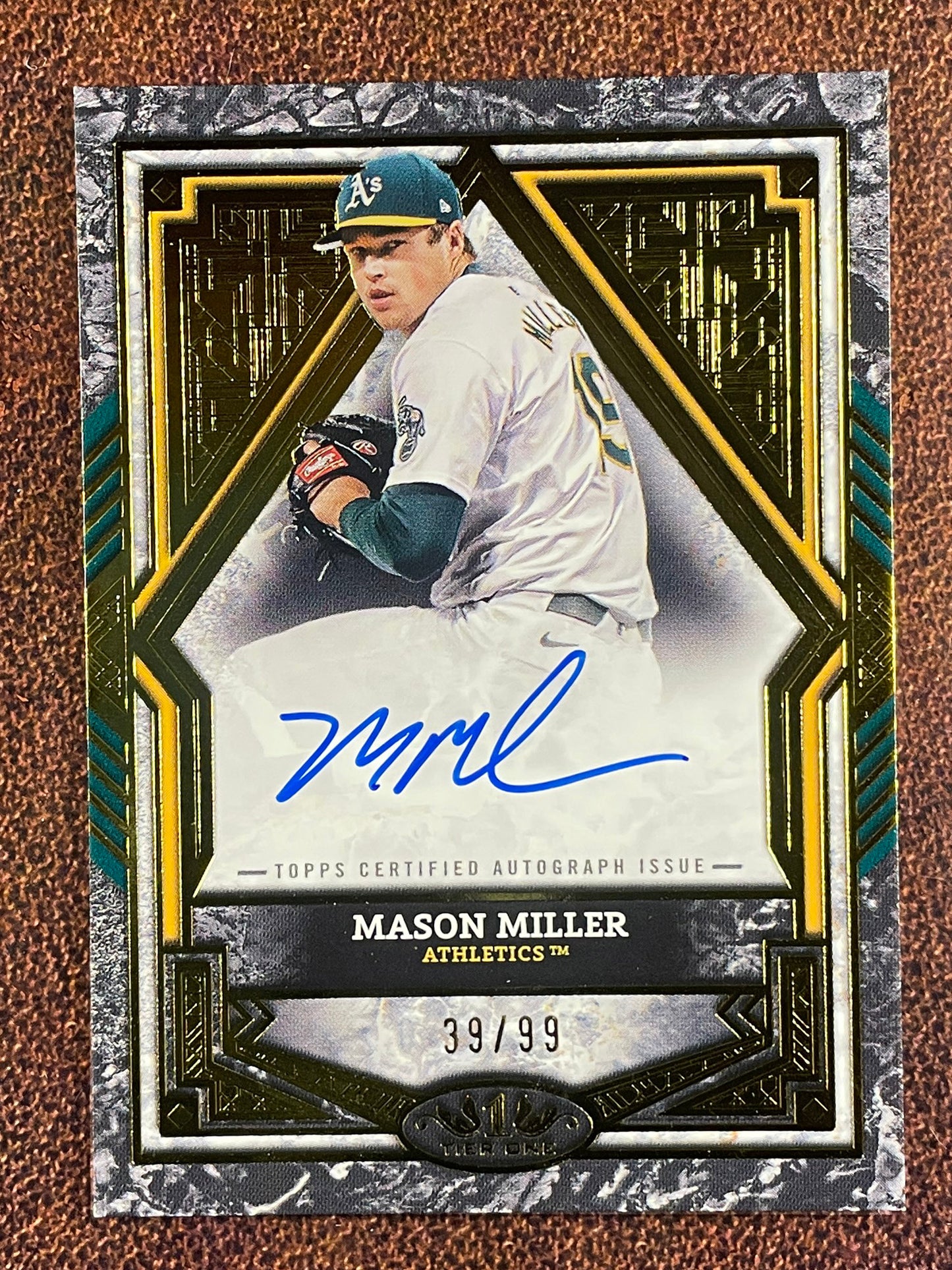 Mason Miller - 2025 Topps Tier One - Base Card AUTO variation /99 - Athletics