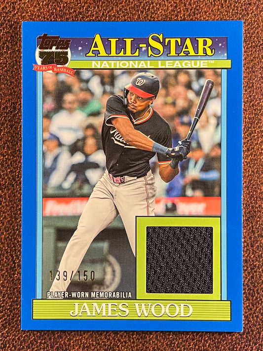 James Wood - 2026 Topps Series 2 - BLUE 1991 All Star RELIC /150 - Nationals