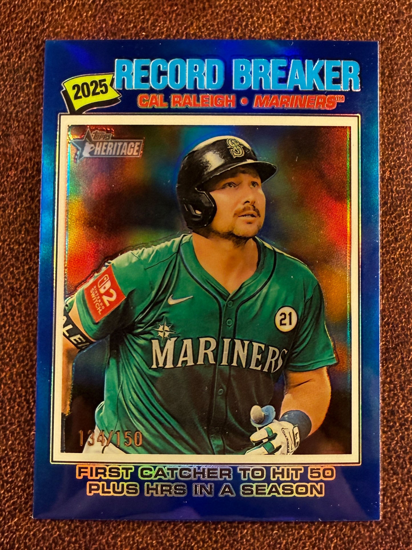 Cal Raleigh - 2026 Topps Heritage - BLUE Refractor /150 - Mariners