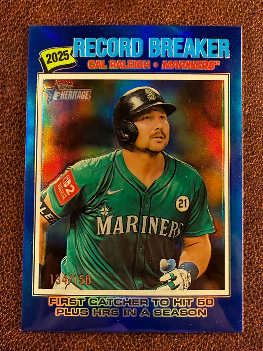 Cal Raleigh - 2026 Topps Heritage - BLUE Refractor /150 - Mariners
