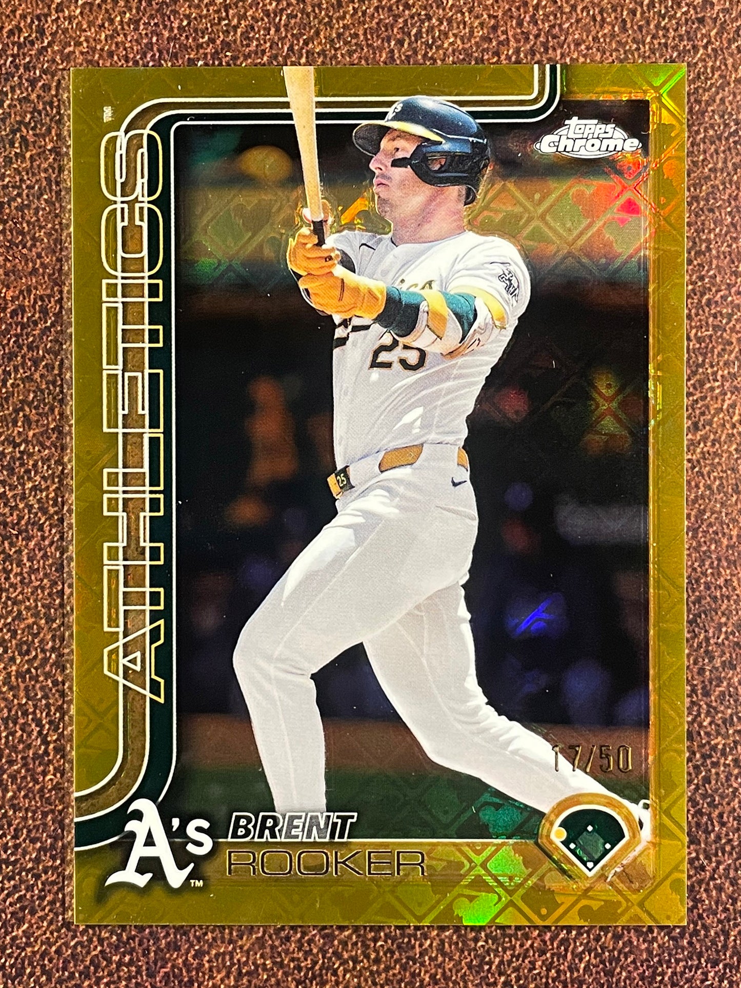 Brent Rooker - 2025 Topps Chrome - GOLD Logofactor /50 - Athletics