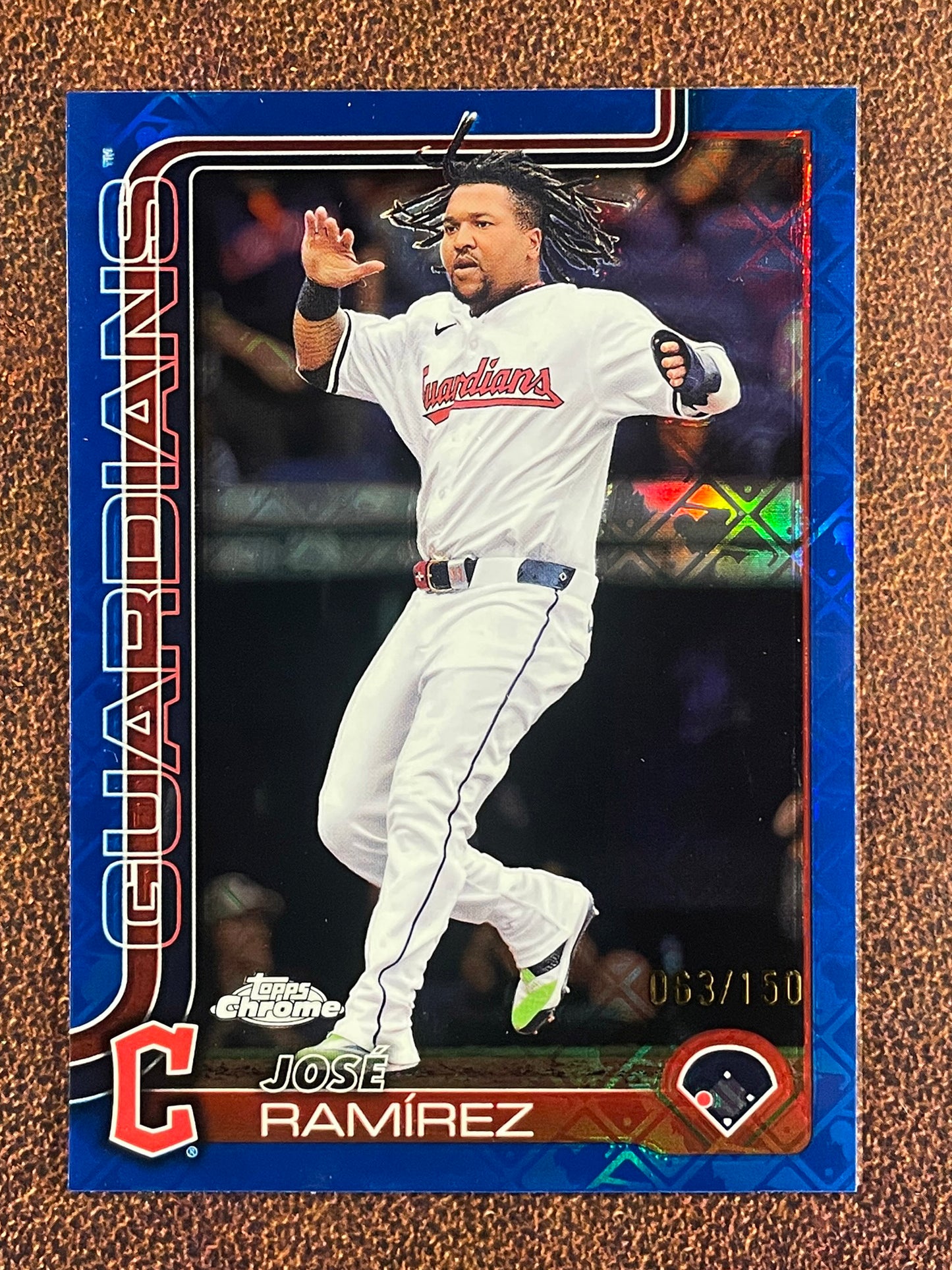 Jose Ramirez - 2025 Topps Chrome - BLUE Logofractor /150 - Guardians