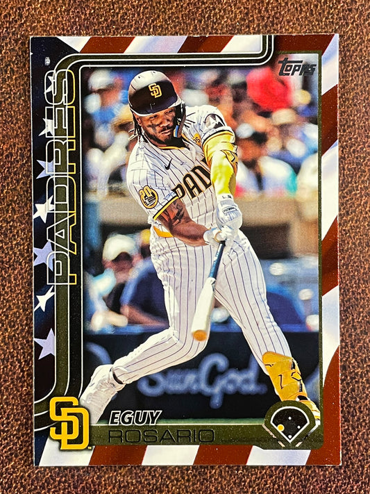 Eguy Rosario - 2025 Topps Series 2 - Independence Day /76 (*Corner/Edge Whiting*) - Padres