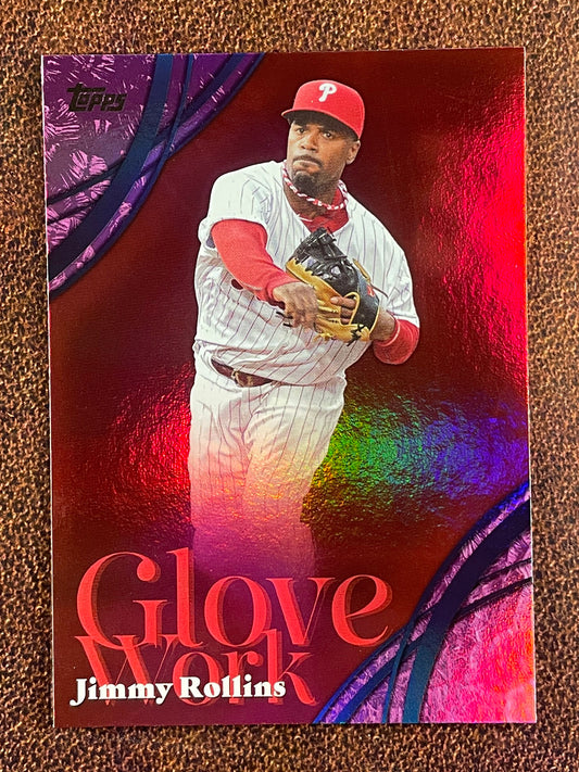 Jimmy Rollins - 2026 Topps Series 2 - PINK Glove Work - Phillies
