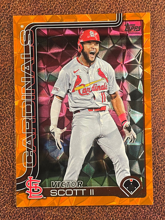 Victor Scott II - 2025 Topps Series 2 - ORANGE Diamante /25 - Cardinals