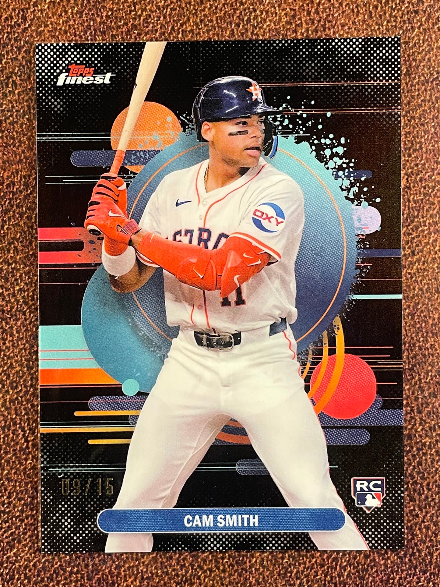 Cam Smith - 2025 Topps Finest - BLACK Rookie Uncommon /15 - Astros