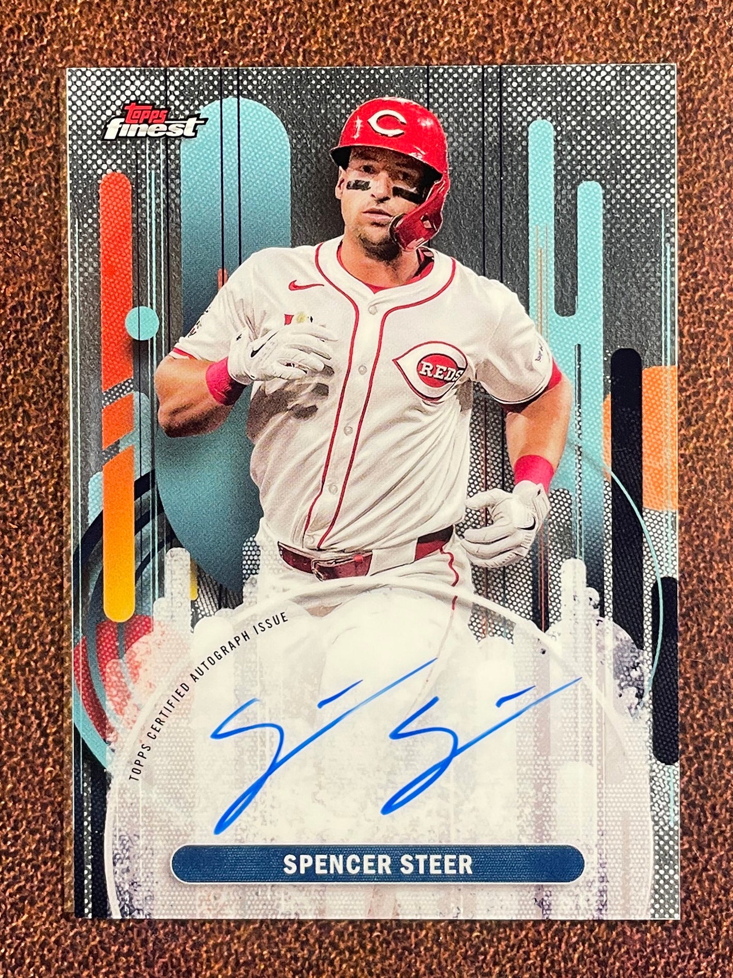 Spencer Steer - 2025 Topps Finest - AUTO - Reds