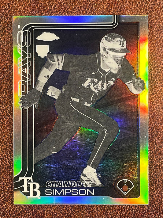 Chandler Simpson - 2025 Topps Chrome - Negative Refractor - Rays