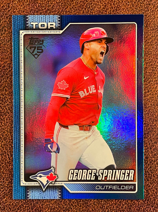 George Springer - 2026 Topps Series 2 - BLUE Rainbow Foil /150 - Blue Jays