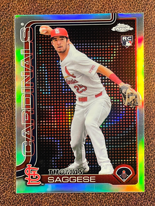 Thomas Saggese - 2025 Topps Chrome - Rookie Logo Lightboard - Cardinals