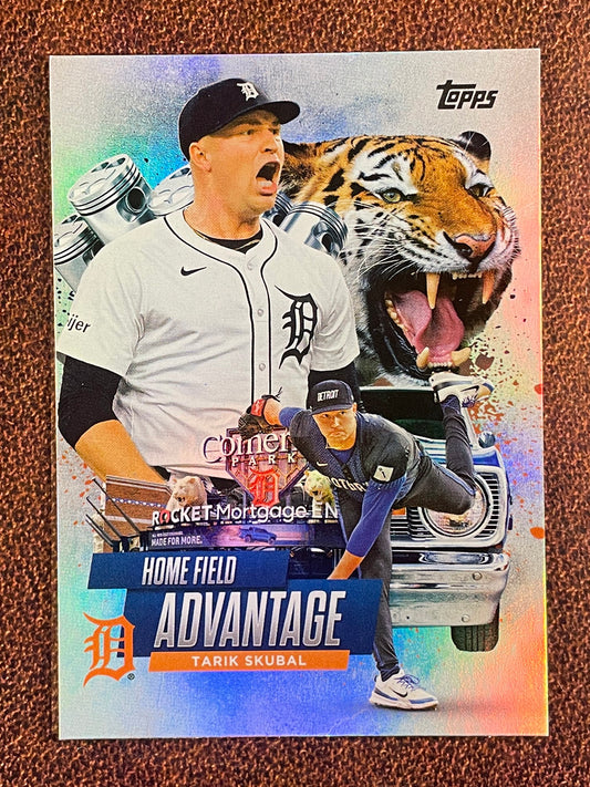 Tarik Skubal - 2025 Topps Update - Home Field Advantage (*Back Edge Issues/Corner Whiting*) - Tigers