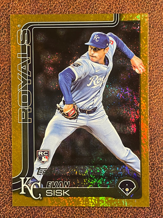 Evan Sisk - 2025 Topps Update - GOLD Rookie Holofoil /50 - Royals