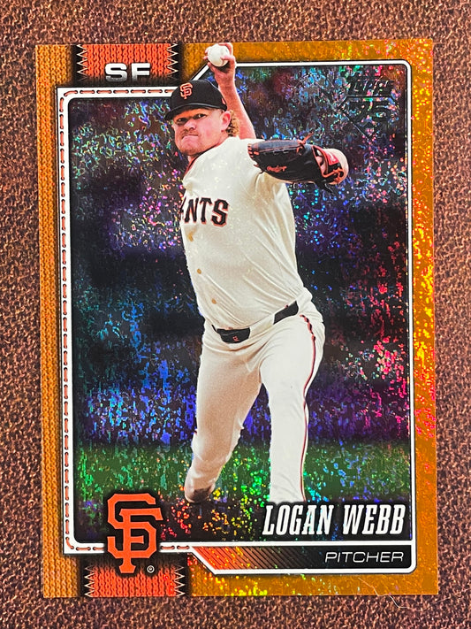 Logan Webb - 2026 Topps Series 1 - ORANGE Holofoil /25 - Giants