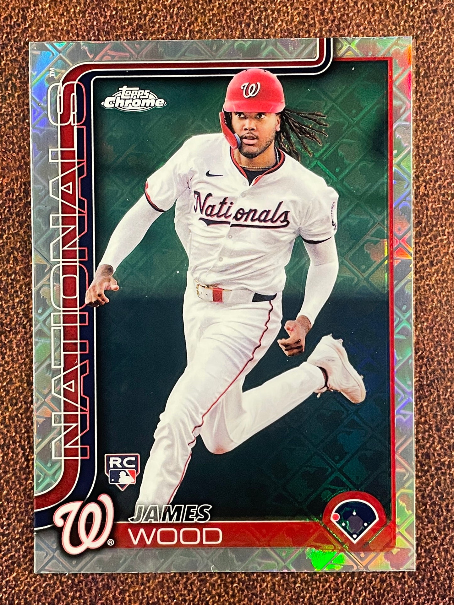 James Wood - 2025 Topps Chrome - Rookie Logofractor - Nationals
