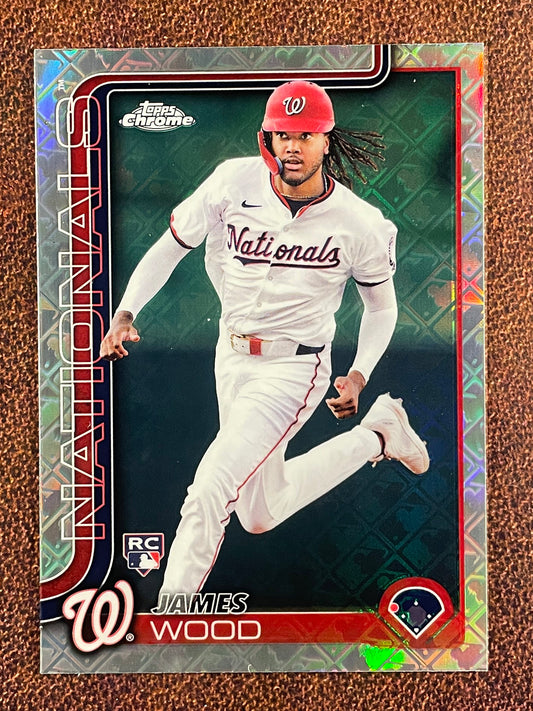 James Wood - 2025 Topps Chrome - Rookie Logofractor - Nationals