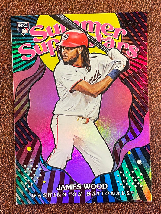 James Wood - 2025 Topps Series 2 - PINK Rookie Summer Superstars - Nationals