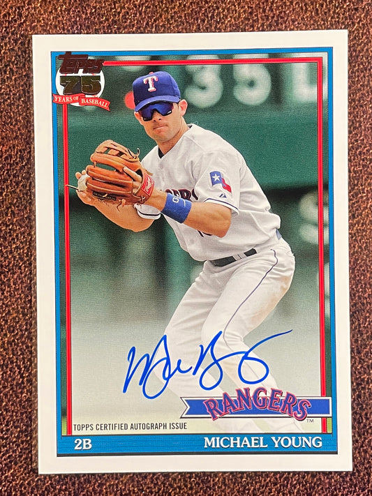 Michael Young - 2026 Topps Series 2 - 1991 AUTO - Rangers
