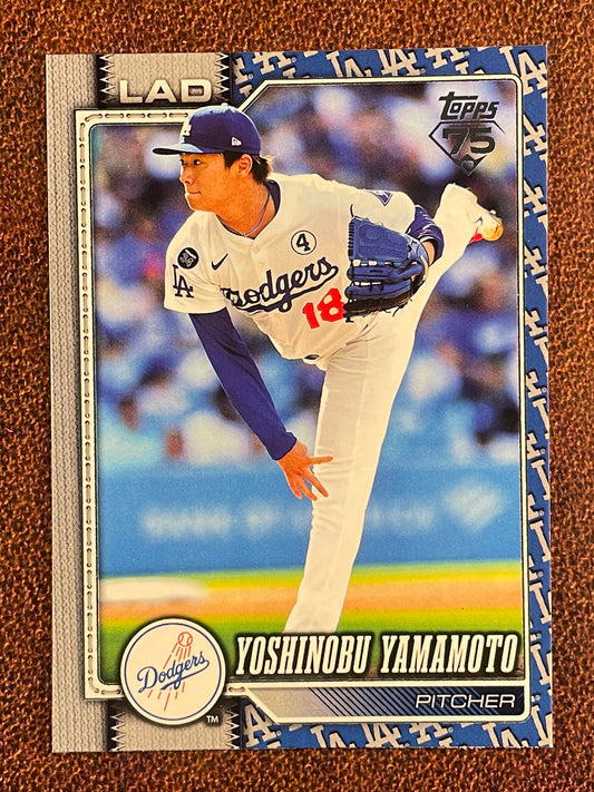Yoshinobu Yamamoto - 2026 Topps Series 1 - Team Border - Dodgers