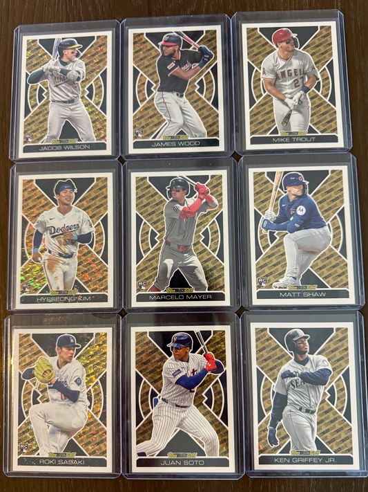 9 Card Lot - 2025 Topps Update - Black Gold Insert
